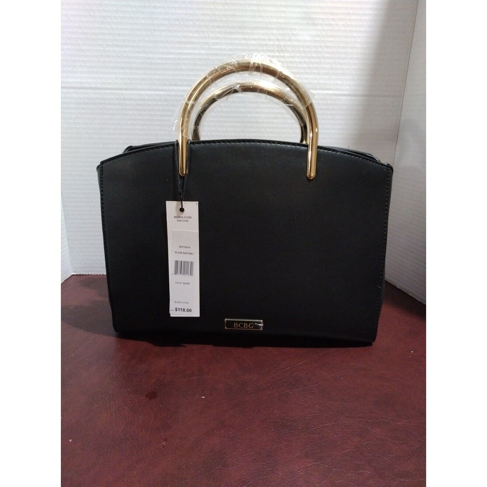 BCBG Elyse Satchel + Shoulder Strap, Hand-Held Bag Black - NWT Retail was $118